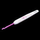 8Pcs Plastic Handle Floral Aluminium Crochet Hooks Knitting Needle Set Weav