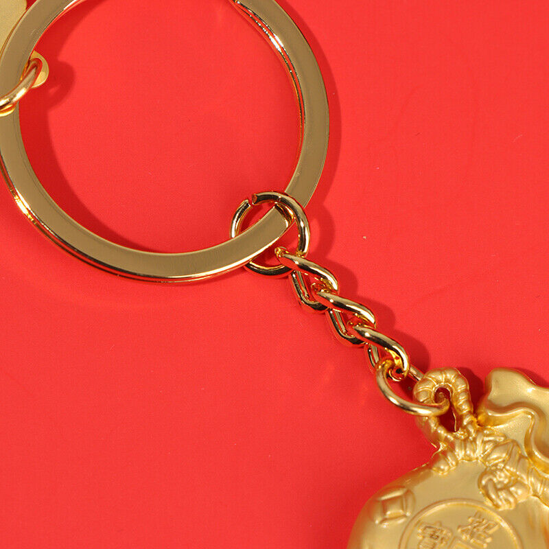 2021 Chinese Wind Ox Year lucky Bag Treasure Creative Fortune Car Keychain G Hn