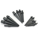 16Pcs Mix Sizes Ear Taper Earplug Set Taper Expanders Stretchers Black A MGW