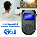 3in1 Bluetooth 5.0 Transmitter Receiver Wireless Audio 3.5mm Adapter for TV PC^^