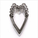 4 pcs Stainless Steel Peony Flower Cookie Fondant Cake Paste Mold Cutter To