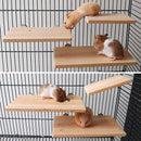 Wooden Parrot Bird Cage Perches Stand Platform Pet Toys New Parakeet Rat Bu N5X3