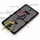 2Pcs 72 LED Rear Tail Light Brake Turn Signal Lamp 12V Trailer Truck Carava