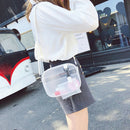 Women's Shoulder Bag PVC Jelly Transparent Messenger Tote Handbags Purse 3C