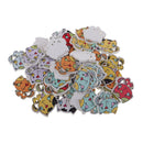 50Pcs Cute Cat Wooden Buttons 2-Holes for Kids Scrapbooking Embellishments