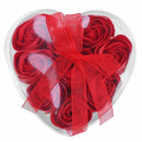 9Pcs Scented Rose Flower Petal Bath Body Soap Wedding Party Gift(Red)