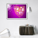 5D DIY Full Drill Diamond Painting Purple Heart Cross Stitch Embroidery Kit