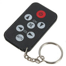 Mini Universal IR TV Remote Control 7 Keys with Keychain Black