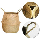 New Foldable Straw Storage Handmade Bamboo Simple Decoration Seaweed Wicker