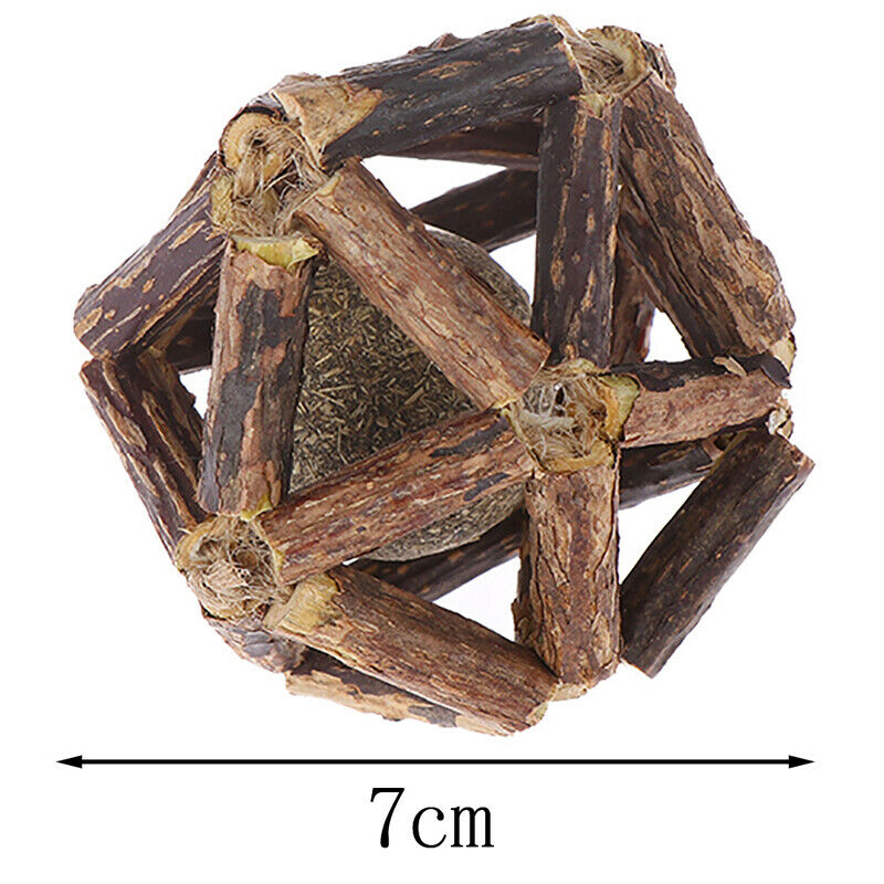 Matatabi Stick with Catnip Ball Organic Natural Plant Teeth Cleaning Chew  D Gw