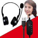 Call Center Headset USB Wired Offical Telephone Headphone with Microphone