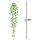 1Pc Artificial Plant Leaf Wall Hanging Vine Party Garden Home Office Decor Delux