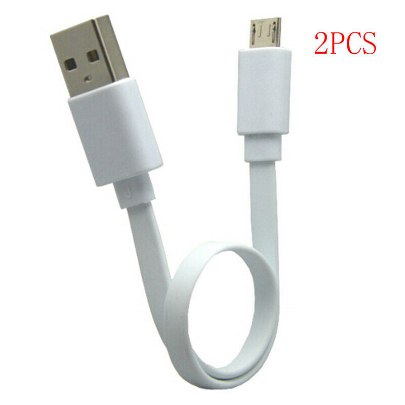 2x 20CM Ultra Short Micro USB Data Charger Cable Cord Portable Power Bank phon Z