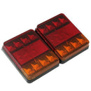 2pcs Waterproof 8 LED Trailer Light Rear Tail Lamp 12V DC Car Truck Boat Caravan
