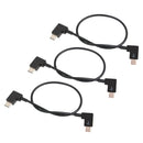 3 Pieces Right Angle Extension Cable, Multi-Function USB Type-C Male To USB C