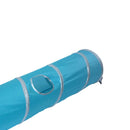 Foldable Cat Tunnel Cat Tent Cloth Two Suspend Balls for Kitten Fun Blue