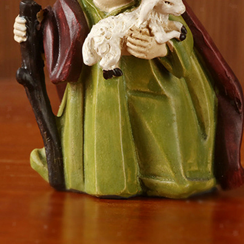 Statue Nativity Scenes Set Christmas Crib Manger Miniatures Table Decorative,