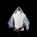 1 x Women 150cm white one layer short wedding bridal veils 3cG