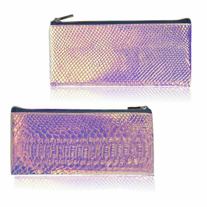 Cosmetic Bag Makeup Bag Toiletry Travel Bag Handy Holographic Bag Protable  X5F9