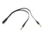 5 Pieces Audio Headphone Mic Splitter Cable Female to 2 Dual Male
