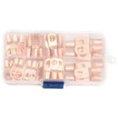 140PCS Copper Wire Ring Terminal Lug SC Battery Welding Bare Connectors Set