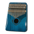 17 Keys Wooden Kalimba Mahogany Thumb Piano Percussion Instrument (Blue)