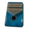 17 Keys Wooden Kalimba Mahogany Thumb Piano Percussion Instrument (Blue)