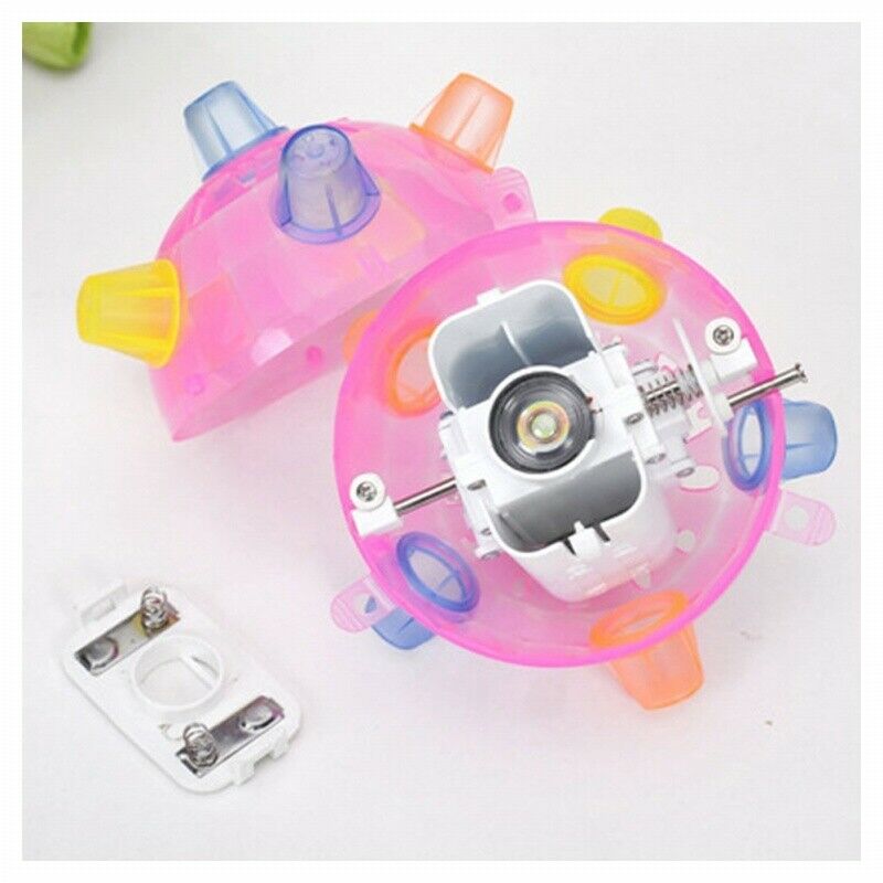LED Jumping Joggle Sound Sensitive Vibrating Powered Ball Game Kids Flashin T7M1