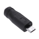 DC 5.5x2.1mm Female to Micro USB Male Power Converter Charger Adapter