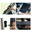 Retractable Car Windows Sunshade Windshield 150x70cm Sun Block Anti-UV Shield