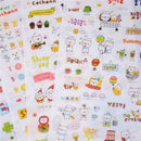 6Sheet Lovely Pig Transparent Calendar Diary Book Stickers Scrapbook Decor  3C