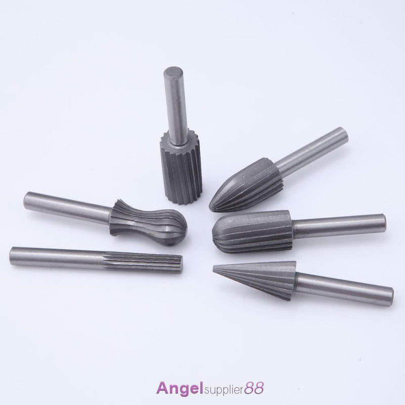 6pcs Carbide Cutter Rotary Burr Set CNC Engraving Bit Rotary File Bur Burr