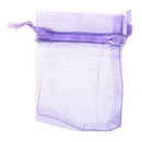 100 Pack Purple Organza Gift Bags L4Z8