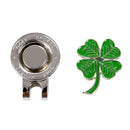 Magnetic Golf Cap Clip with Detachable Golf Ball Markers Training Aid Green