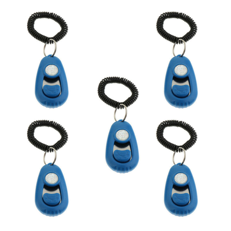 Pet Tainer Whistle Easy Puppy Training Obedience Agility Keyring Blue