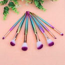 7pcs Fish Tail Shaped Makeup Brush Set Foundation Powder Eyeliner Brushes
