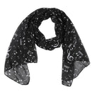 Scarf Simple Solid Women Scarf Chiffon Scarf Black R5G3