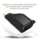 Cabledeconn C0502 USB Type C to VGA Female Adapter for Laptop Phone Black