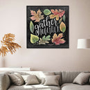 Diamond Painting Blackboard Leaves 5D Full Round Rhinestone Picture 30x30cm