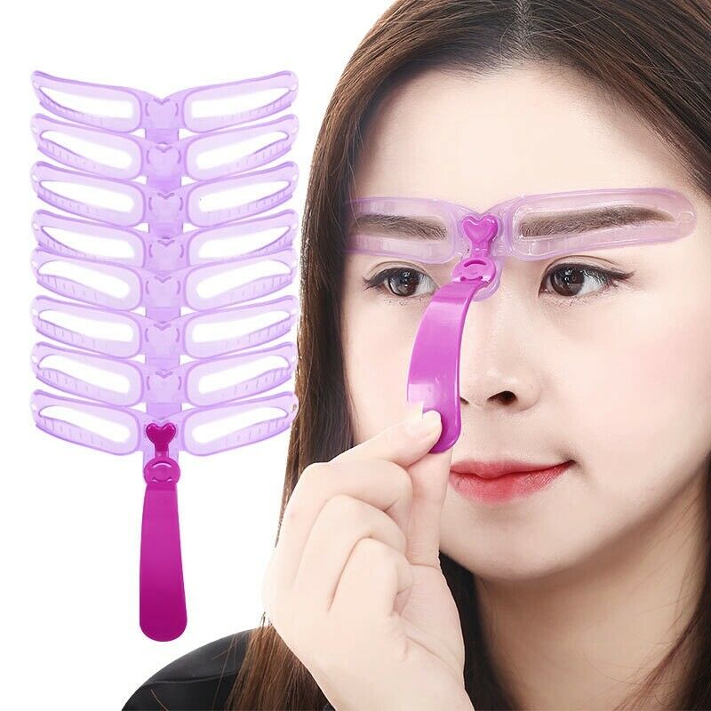 Makeup Reusable Eyebrow Stencil Eyebrow Ruler Cosmetics Eye Brow Mold Styli E3A5