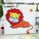 Animal Kids Child Handmade DIY Button Painting Craft Stickers Pictures Kits