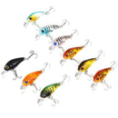 5pcs Fishing Lures Crankbaits Treble Hooks Randomly Baits Tackle Bass Minno Gw