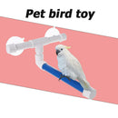 Pet Parrot Bird Standing Platform Rack Wall Shelf Bath Shower Stand Toys