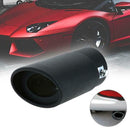 58mm Universal Black Stainless Steel Car Rear Exhaust Pipe Tail Muffler Tip