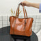 Women Leather Shoulder Crossbody Bag Large Capacity Handbag (Light Brown) A#S