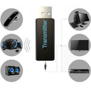 Bluetooth 3.0 +EDR Wireless Stereo Audio Adapter Music Transmitter For TV PC MP3