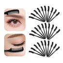30 Pieces Mini Eyebrow or Eyelash Comb Disposable Brushes for Makeup - Black