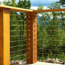 1X(Stainless Steel Protector Sleeves For 1/8 Inch Cable Railing , Wood Post