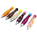 Cute Retractable Bowling Style Mini Ballpoint Pens, 0.7 mm Blue Ink, Colorf