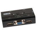 Kvm Usb Switch Splitter 2Port Sharing Switcher Selector for Projector Black